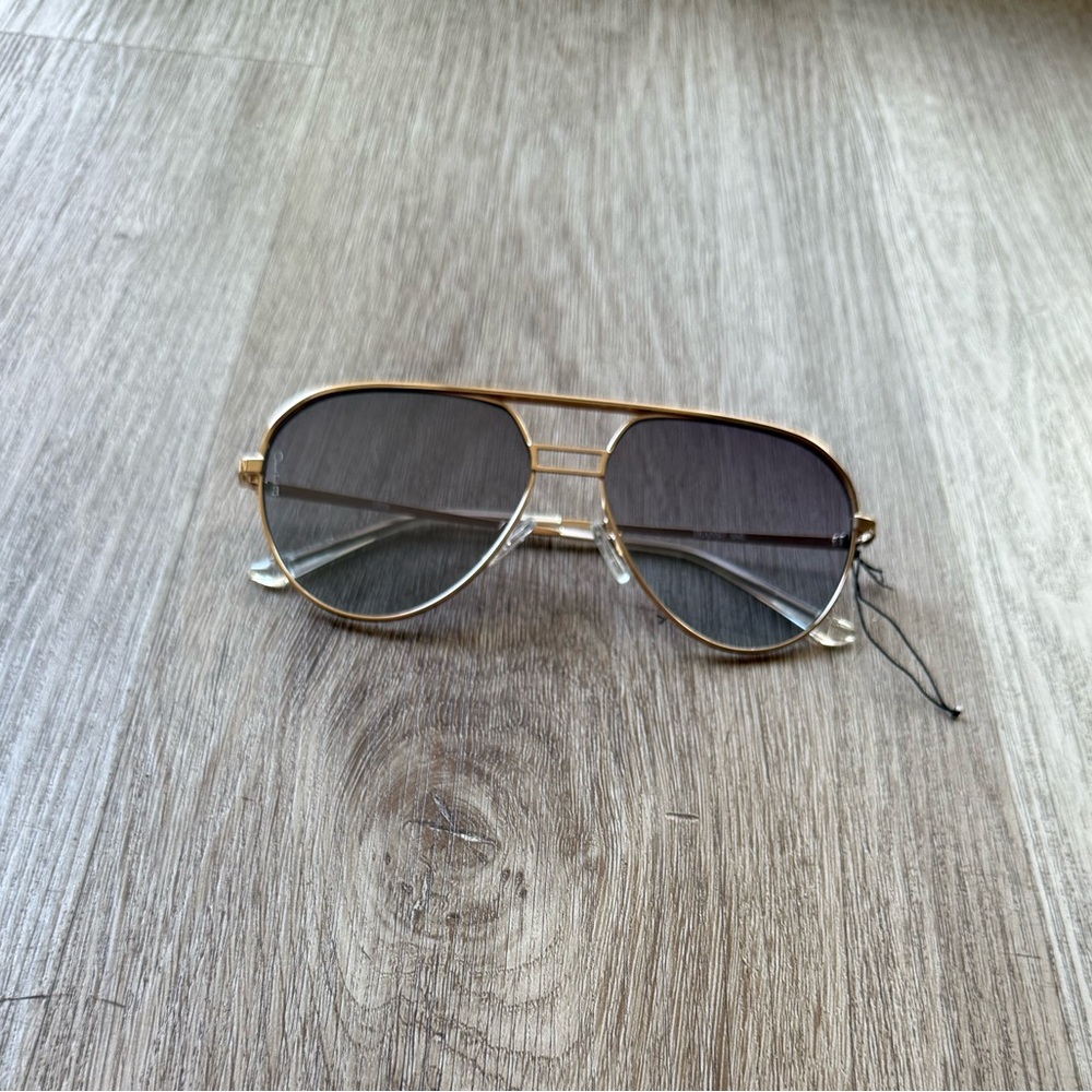 otra transit small blue & gold small metal aviator frame sunglasses eyewear NEW